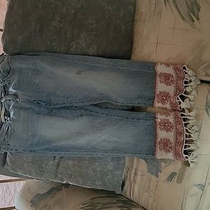 Anthropologie ankle scarf print bottom